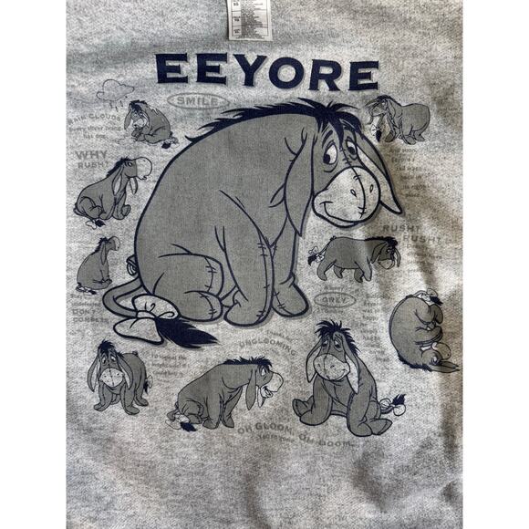 VTG Disney Store Eeyore Unisex Jacket Size XL Winnie The Pooh Lined Hooded - Picture 11 of 11